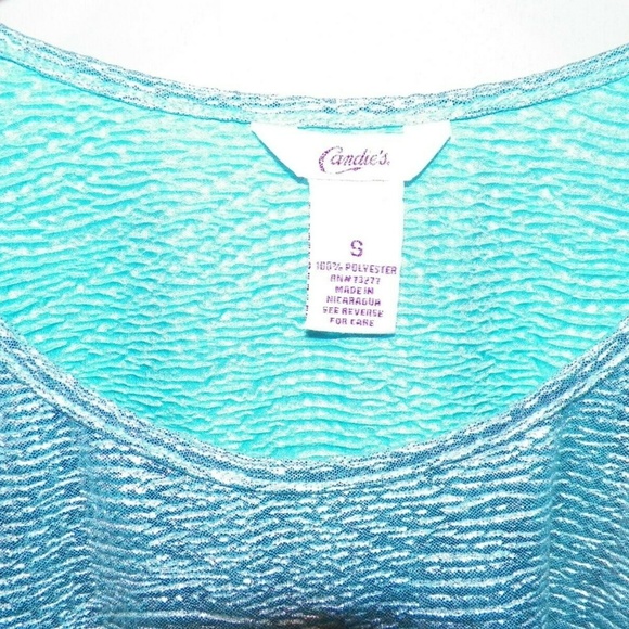 Women's S Candie's Sleeveless Shiny Top - Picture 4 of 7